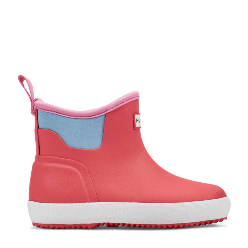 Hunter Little Kids Finley Aantrekbare Waterdichte Regenlaarzen Lichtrood