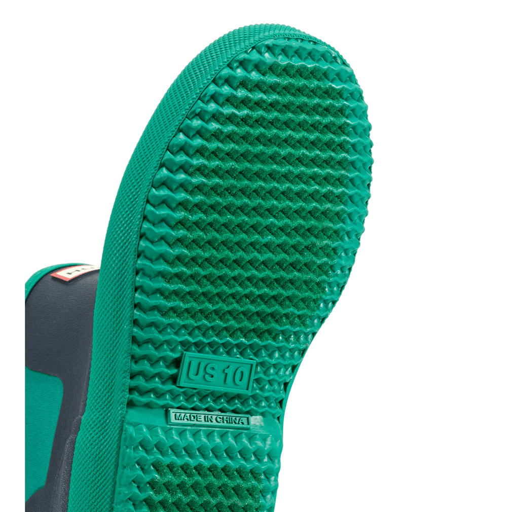 Hunter Little Kids Finley Aantrekbare Waterdichte Regenlaarzen Navy/groen