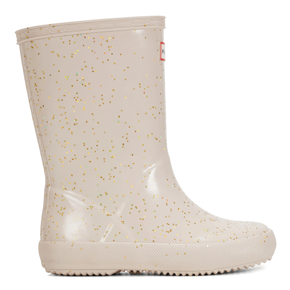 Hunter Laarzen Voor Kinderen, Eerste Gigantische Glitter Regenlaarzen, Licht Naturel