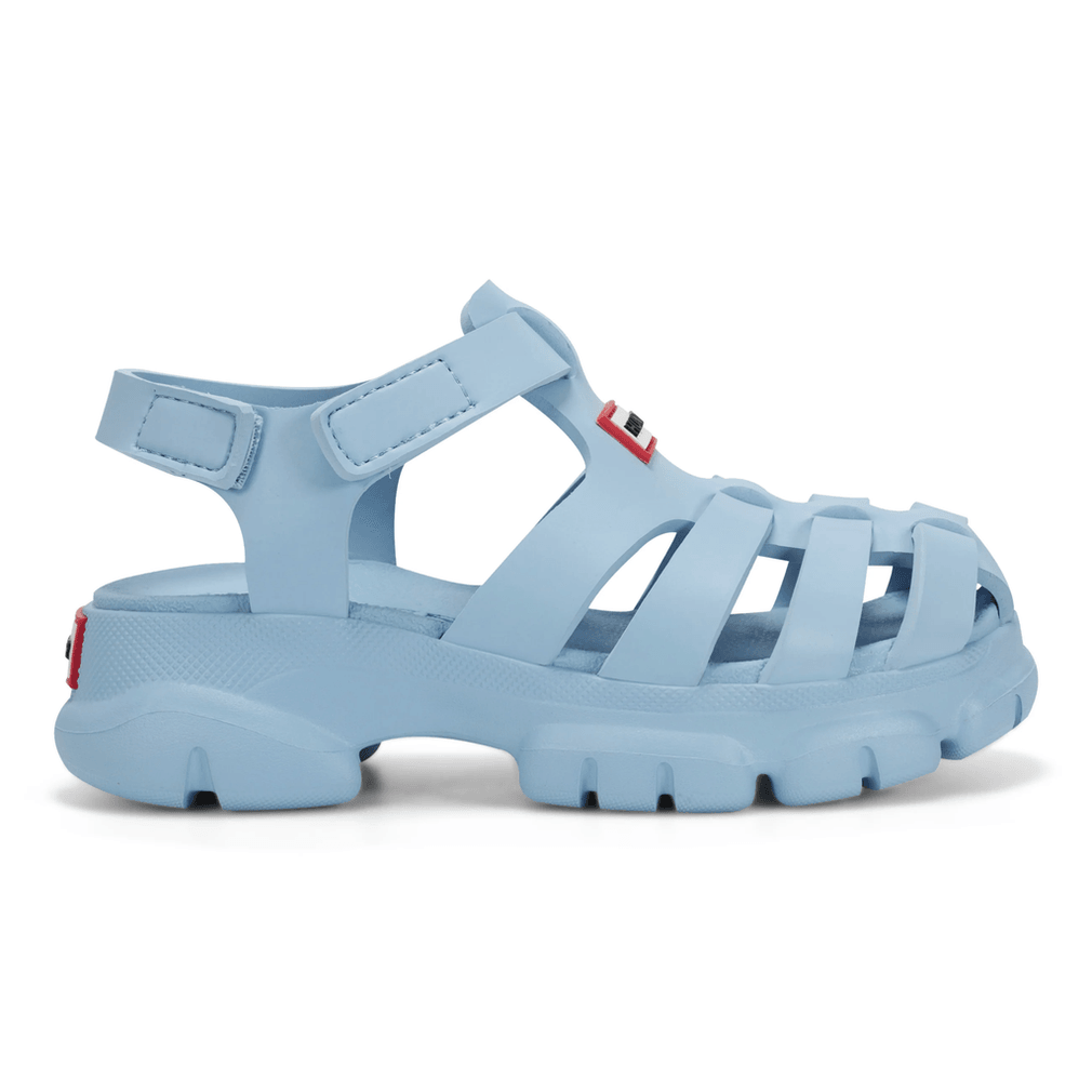 Hunter Lichtblauwe Casual Sandalen Met Gesloten Teen En Bandjes Voor Kleine Kinderen Uit Belize