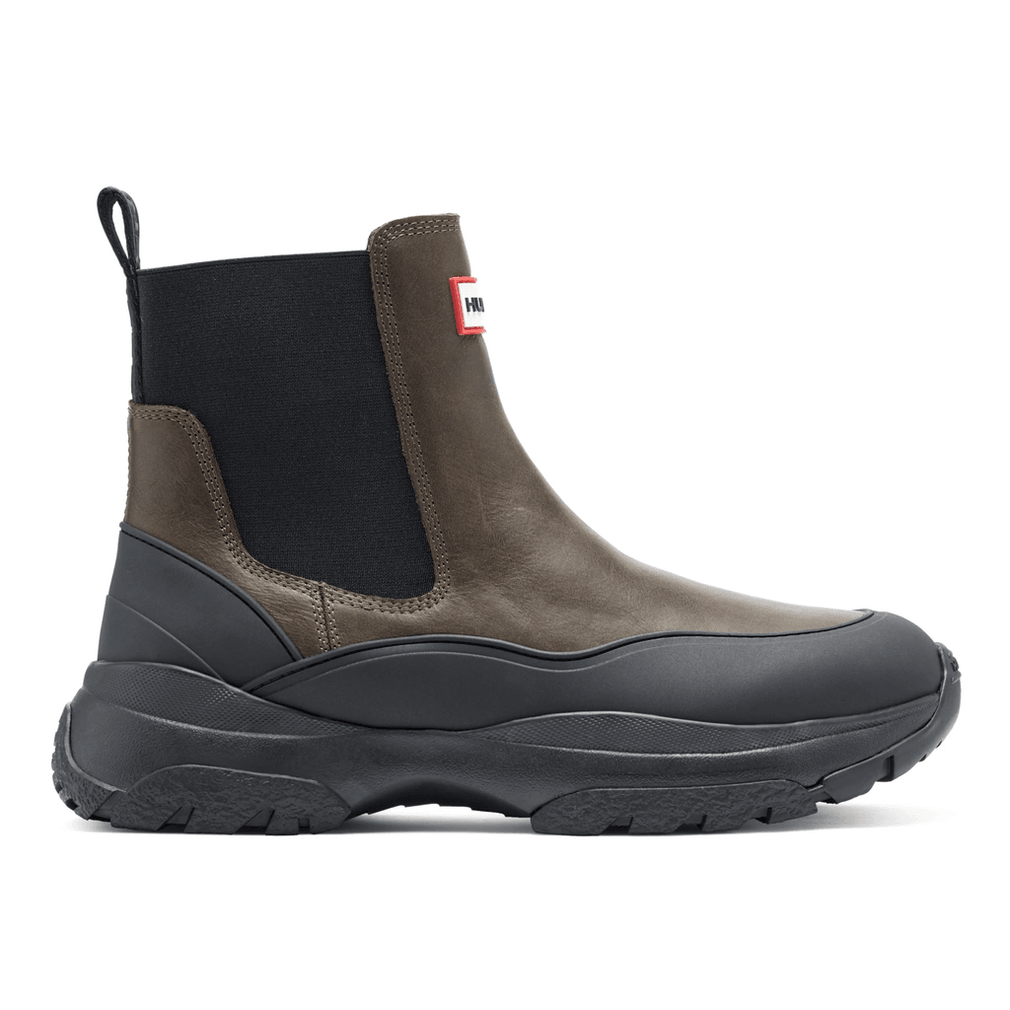 Hunter Landon Waterdichte Chelsea Boots Voor Heren Olijfgroen/zwart