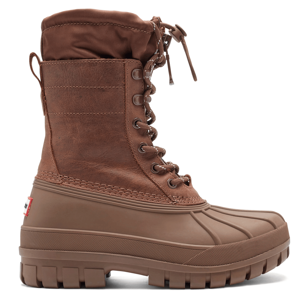 Hunter Skylar Waterdichte Duckboots Voor Dames, Donker Naturel