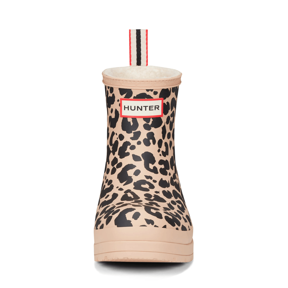 Hunter Dames Play™ Geïsoleerde Veganistische Shearling Korte Regenlaarzen Luipaard