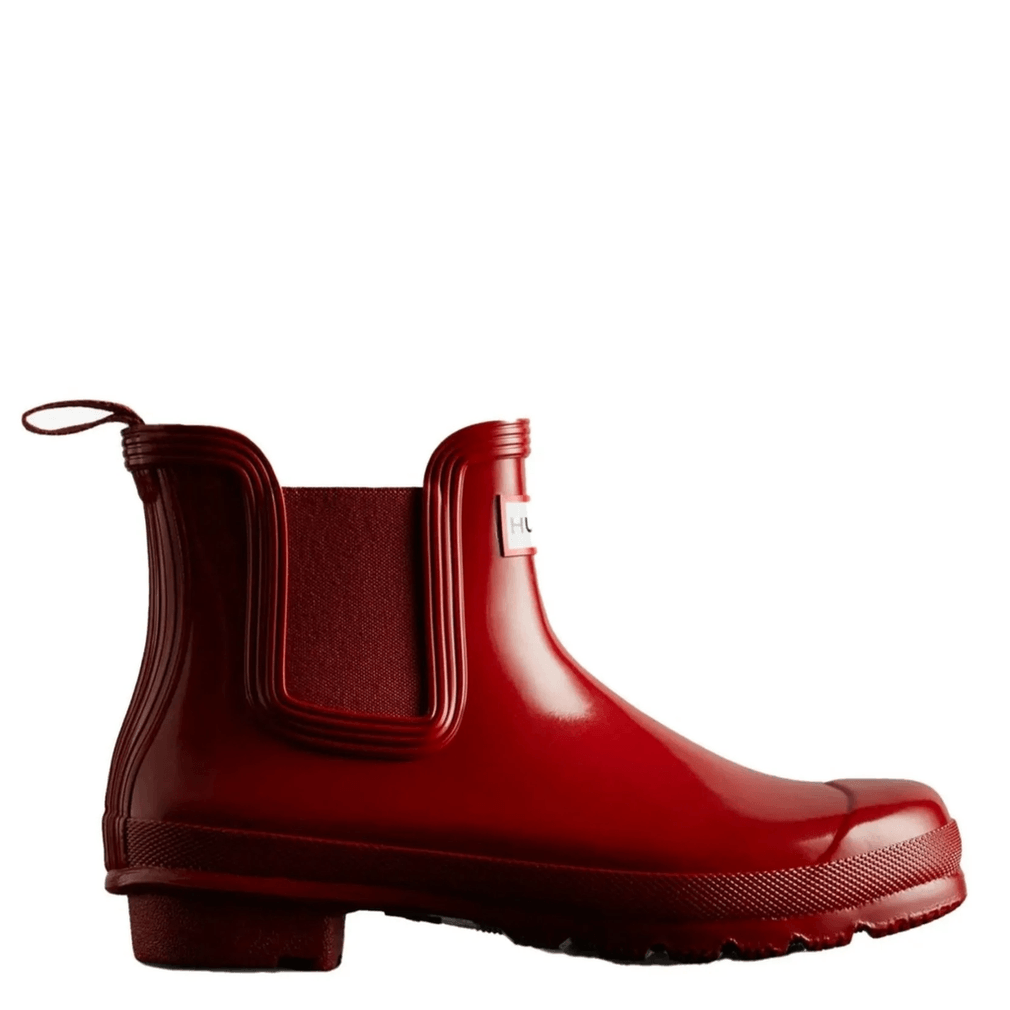 Hunter Dames Original Gloss Chelsea Boots Militair Rood