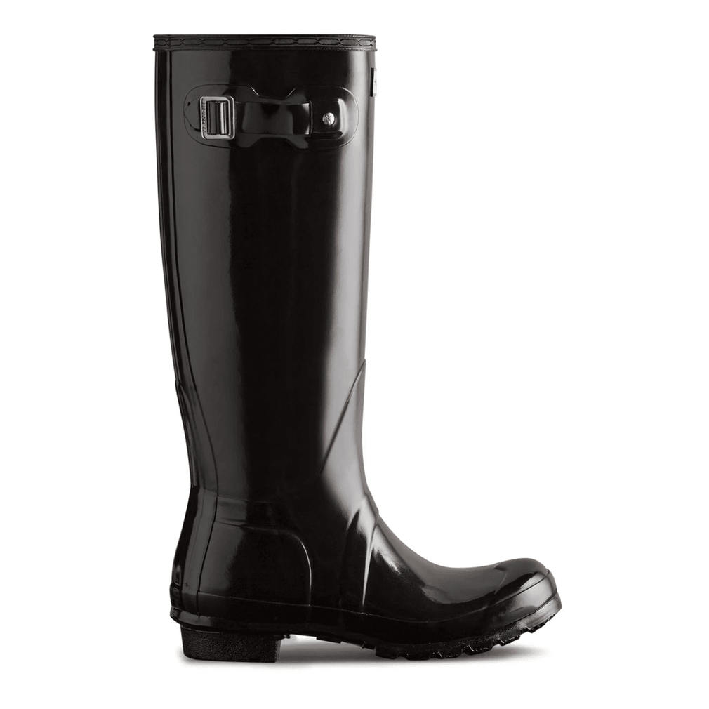 Hunter Original Tall Gloss Regenlaarzen Voor Dames, Zwart