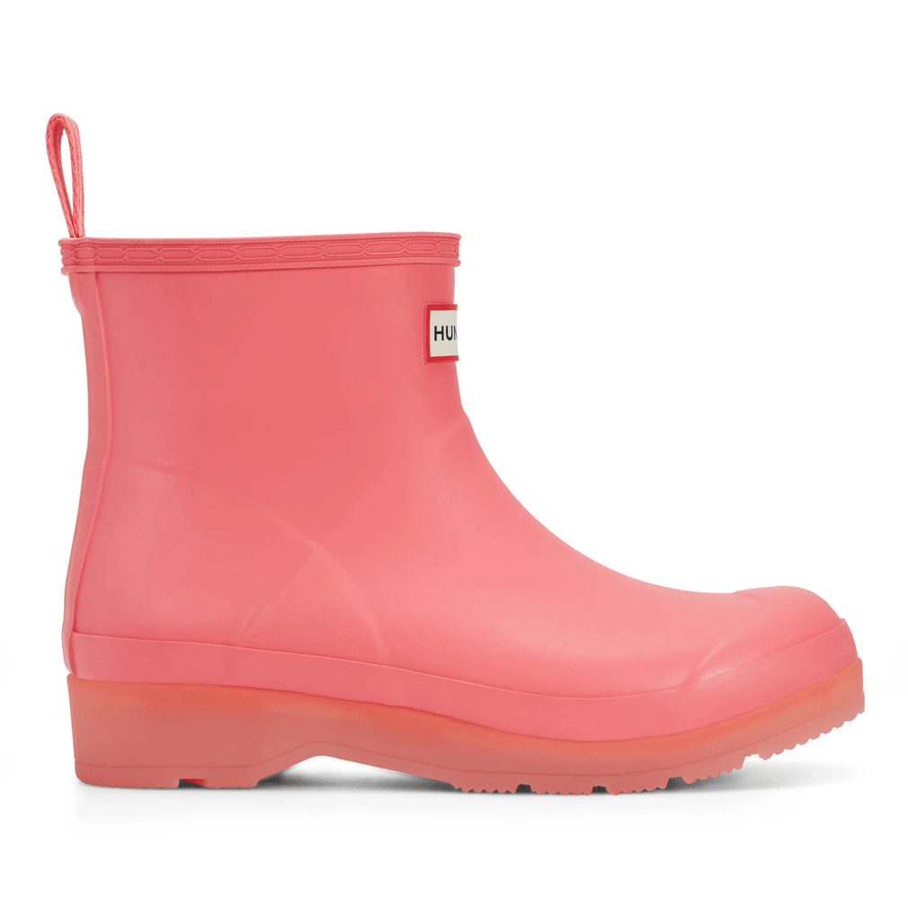 Hunter Women's Play™ Korte Regenlaarzen Met Doorzichtige Zool Medium Pink