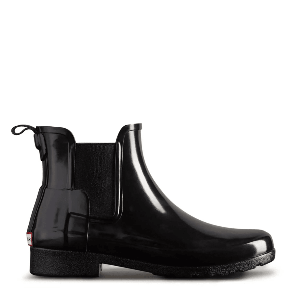 Hunter Dames Refined Slim Fit Gloss Chelsea Boots Zwart