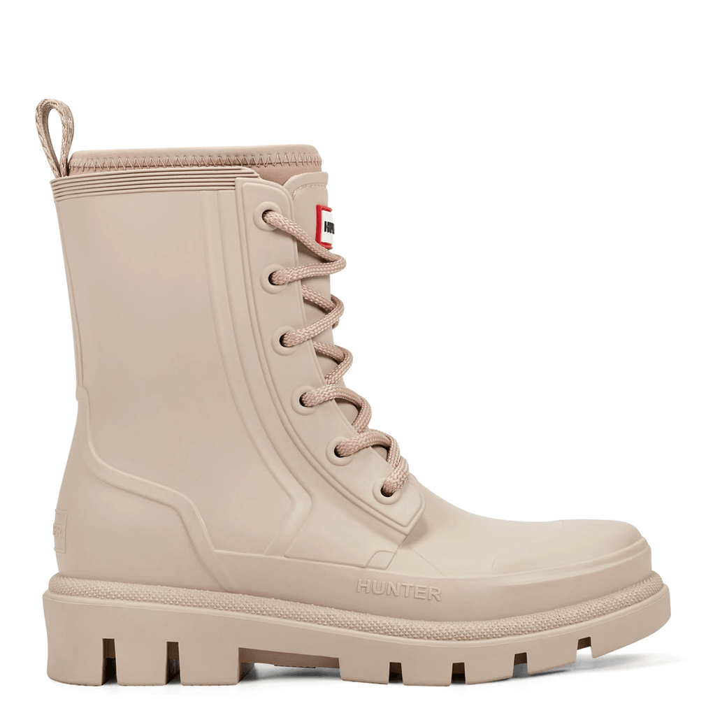 Hunter Dames Diana Waterdichte Regenlaarzen Met Veters Medium Natural