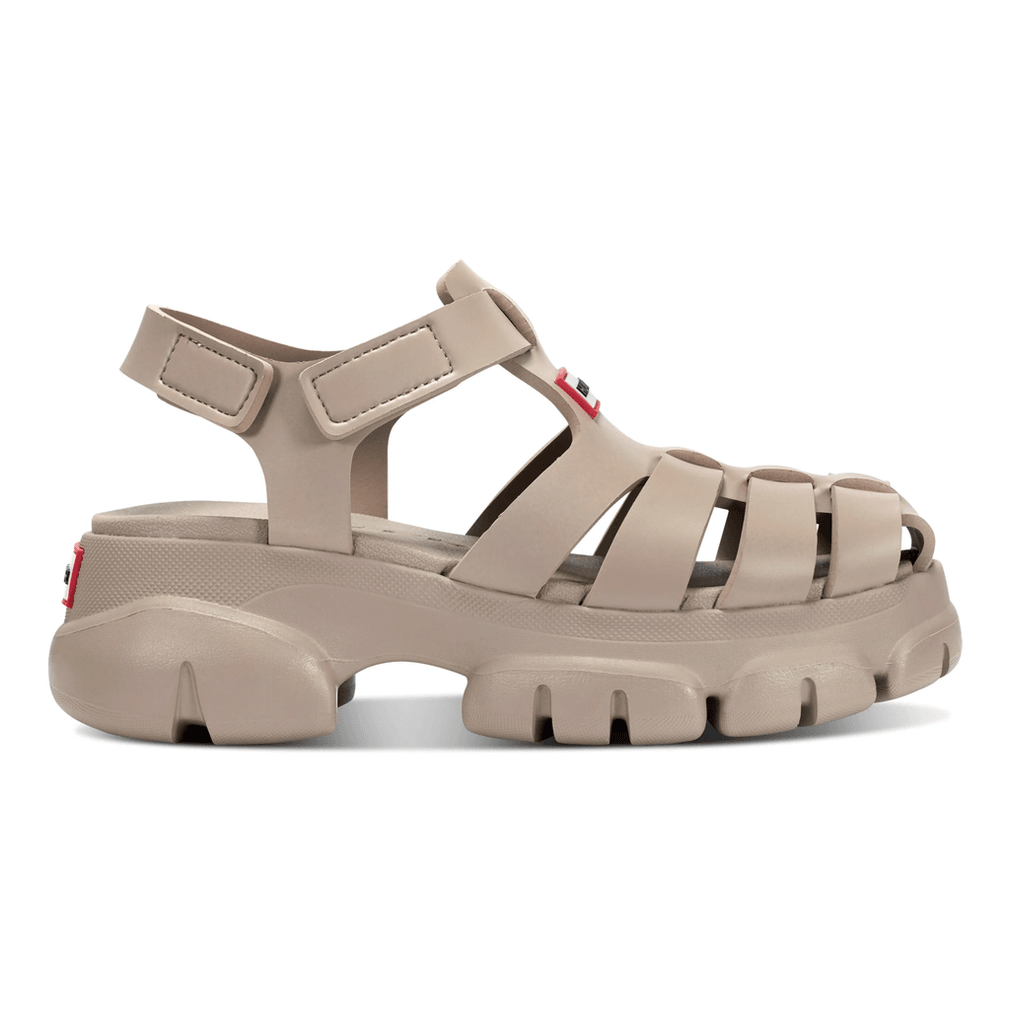 Hunter Belah Sandalen Met Gesloten Teen Voor Dames, Casual, Medium Natural