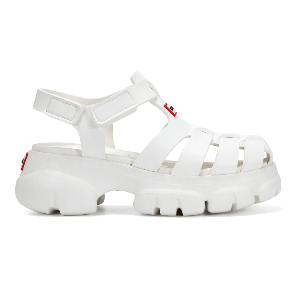 Hunter Dames Belah Sandalen Met Gesloten Teen, Wit