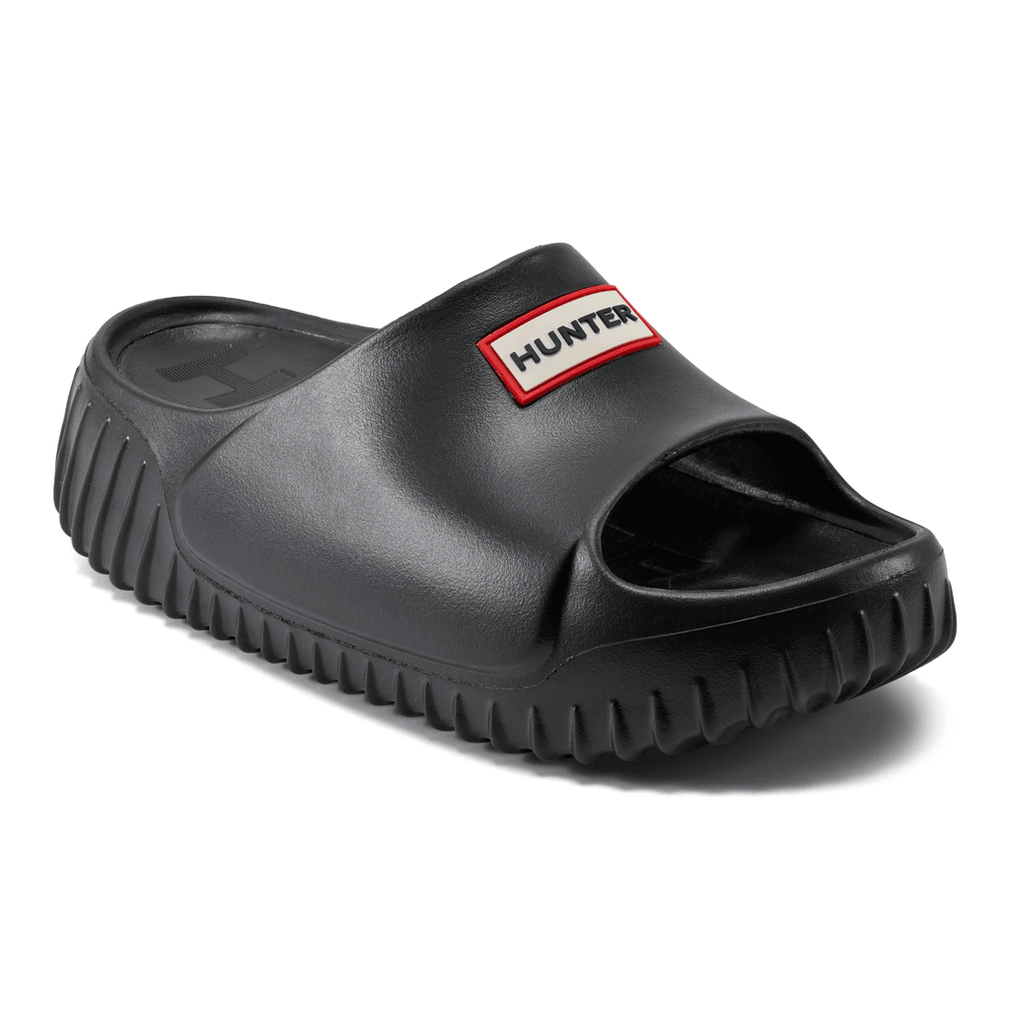 Hunter Faroe Casual Slip-on Platte Sandalen Voor Dames, Zwart
