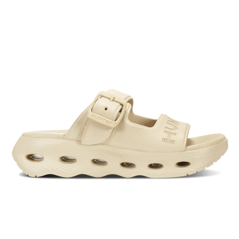 Hunter Greta Instapsandalen Voor Dames Met Open Teen, Casual, Licht Naturel